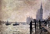 The Thames And The Houses Of Parliament by Claude Monet